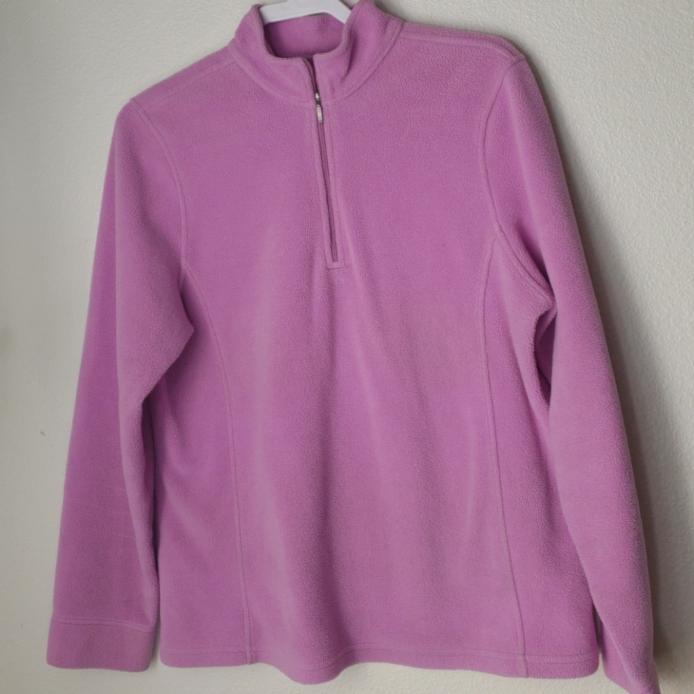 L.L. Bean Polartec Fuzzy Partial Zip Sweater XL